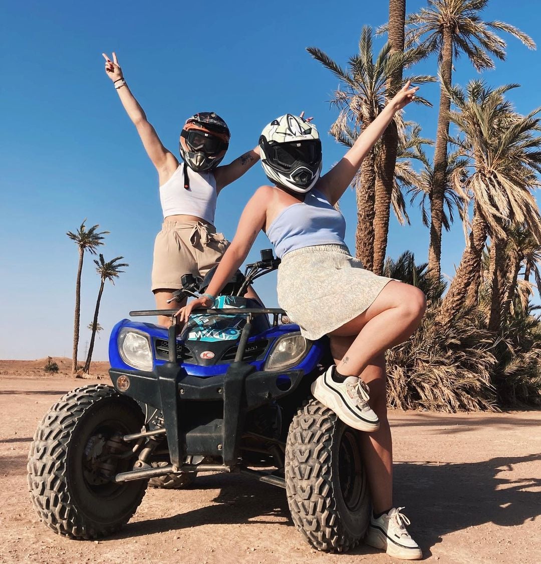 Sunset quad biking adventure in the desert